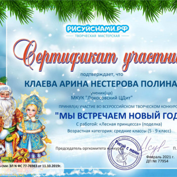 Всероссийский творческий конкурс “Мы встречаем Новый год”